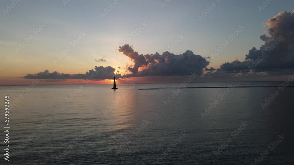 Morris Island Lighthouse sunrise view. Morris Island Lighthouse sunrise view.