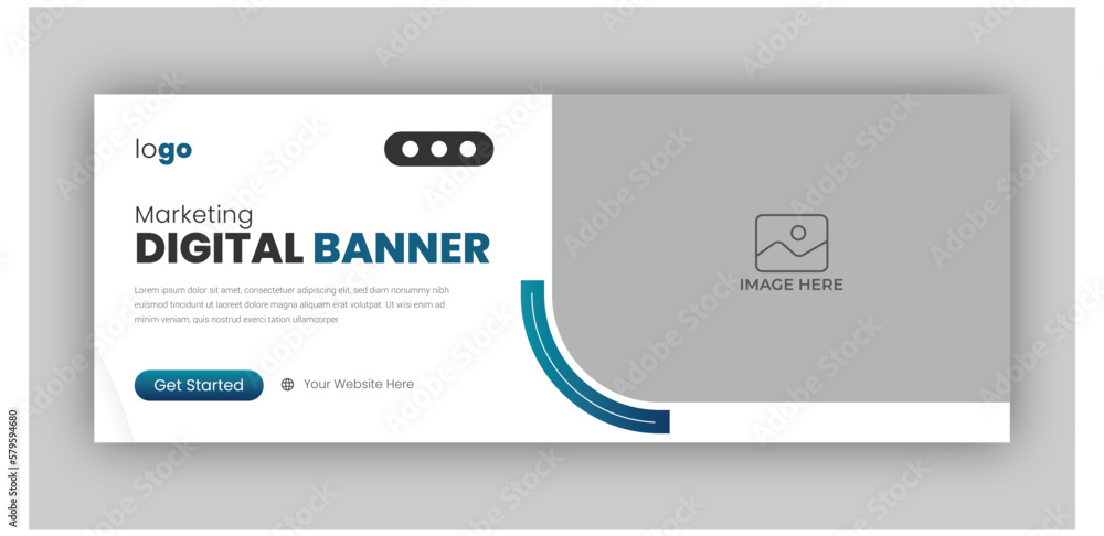 Digital marketing facebook cover web banner template Digital marketing facebook cover web banner template