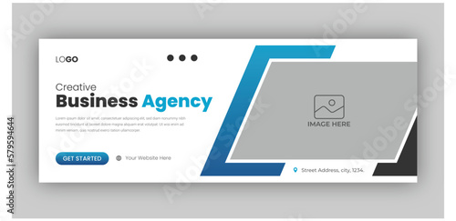 Digital marketing facebook cover web banner template