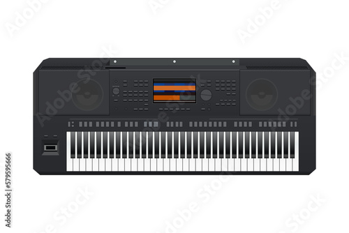 Digital keyboard Digital and Arranger Workstations organ vector illustration