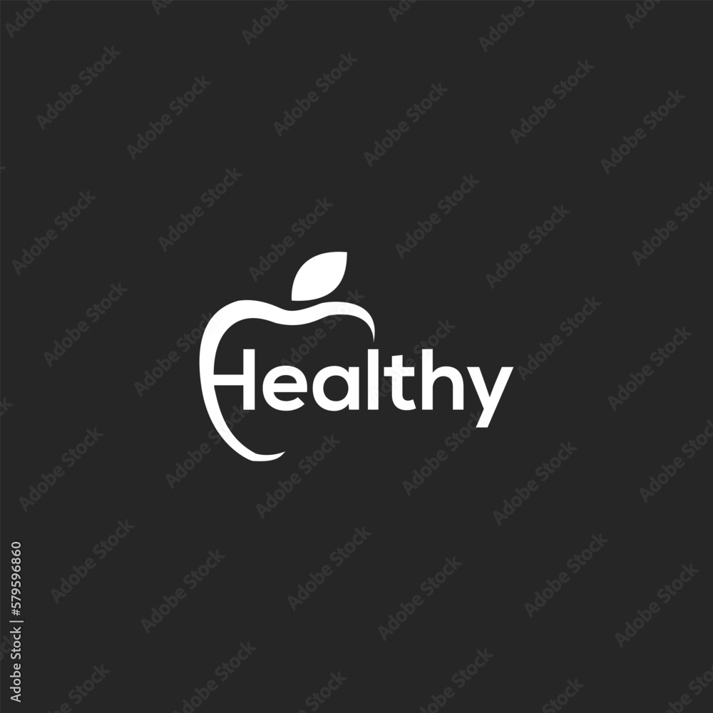 Healthy text logo designs Healthy text logo designs