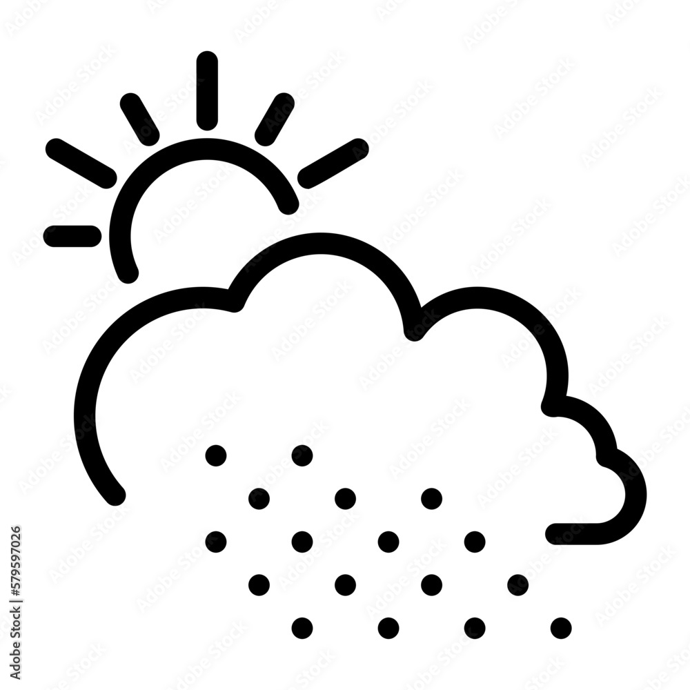 rainy day line icon rainy day line icon