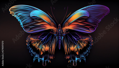 a butterfly with colour