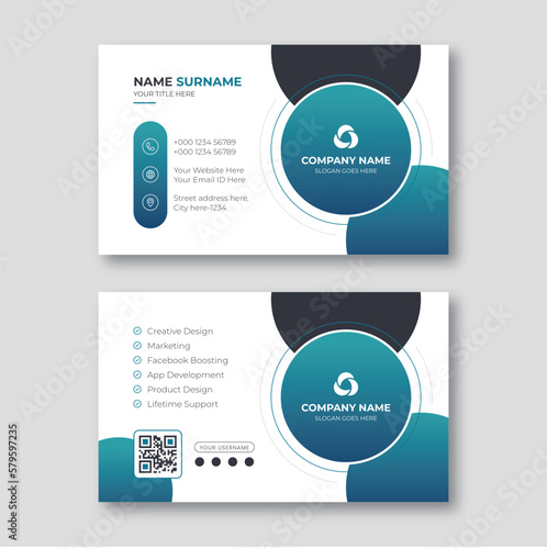Modern creative business card design template