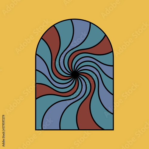 Abstract colorful spin portal vector illustration