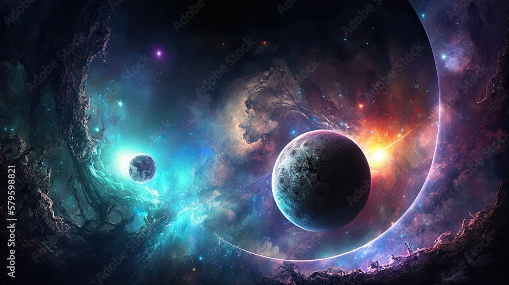 Deep space background illustration. Perfect for wallpapers, banners