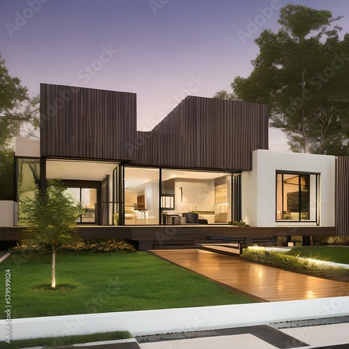 A modern home with an open floor plan1, Generative AI © Ai.Art.Creations