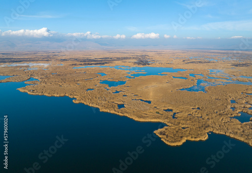 Eber lake and reeds, Afyonkarahisar, Turkey
