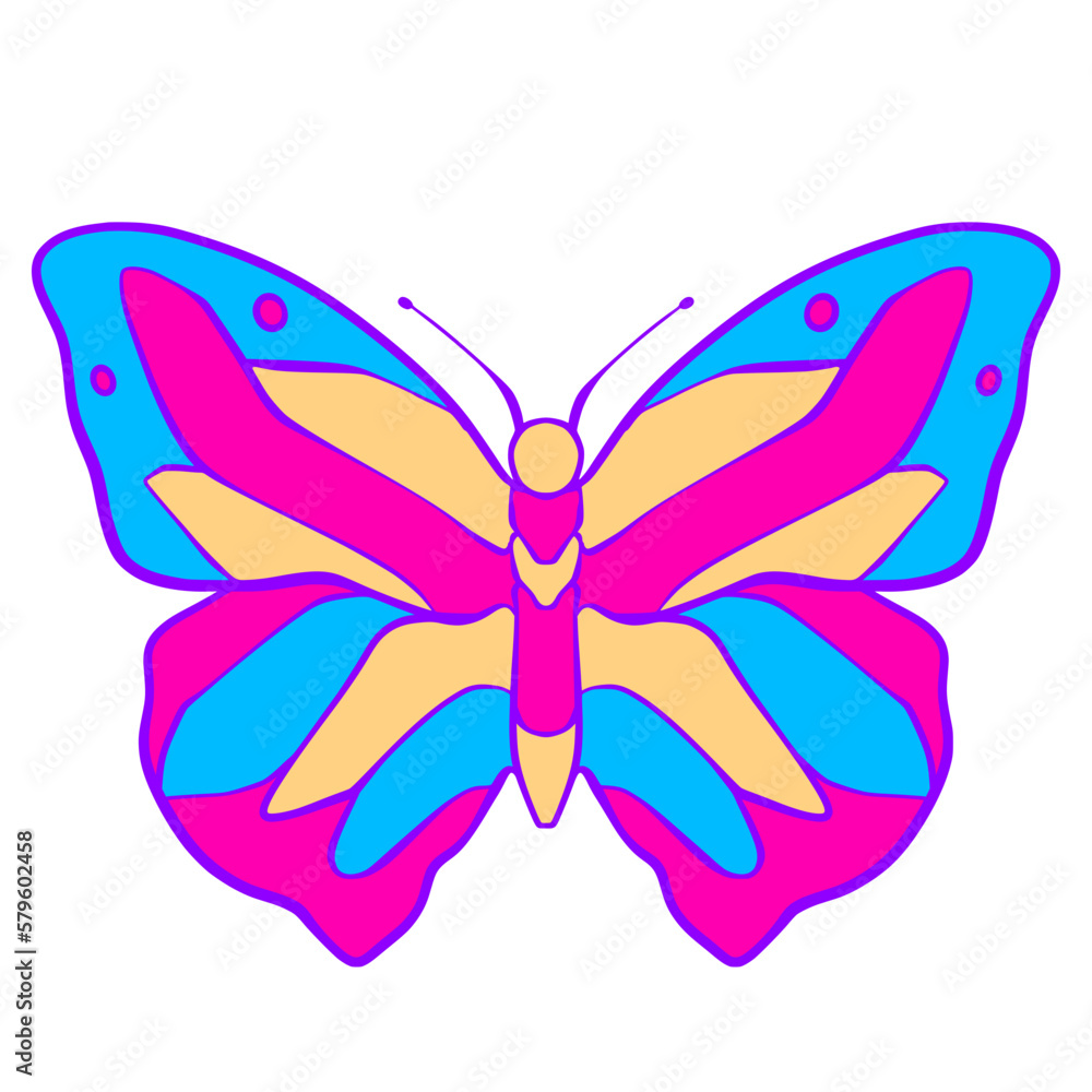 Butterfly illustration cartoon cute