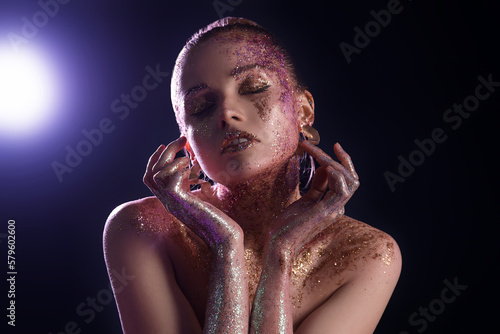 Beautiful young woman with ...