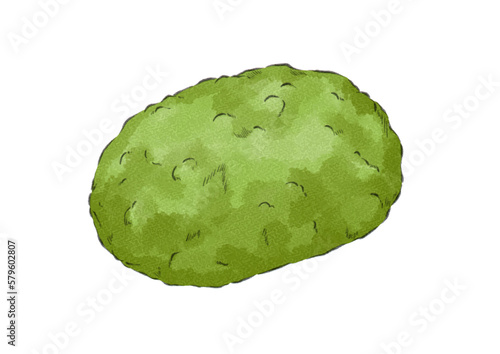 抹茶ぼたもちのイラスト（水彩風）
