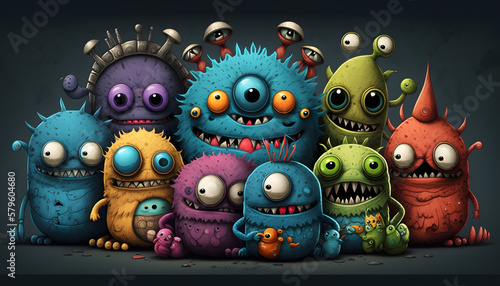 A bunch of monsters character