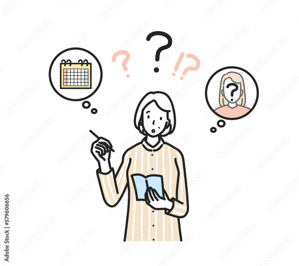 物忘れの中高年女性