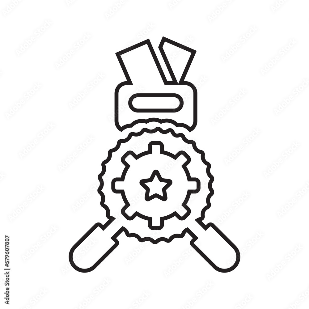 SEO award line icon. Outline vector. SEO award line icon. Outline vector.