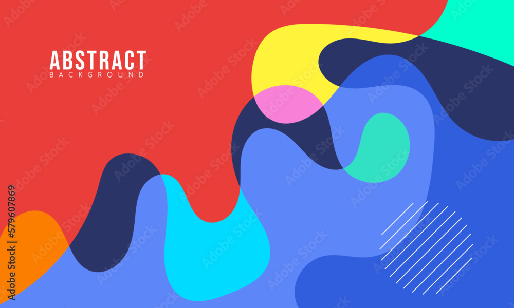 Colorful Abstract Fluid and Geometric Background With Memphis Style For Your Sale Banner Marketing. Vector Eps 10
