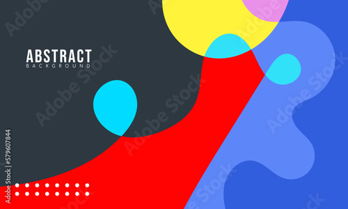 Colorful Abstract Fluid and Geometric Background With Memphis Style For Your Sale Banner Marketing. Vector Eps 10