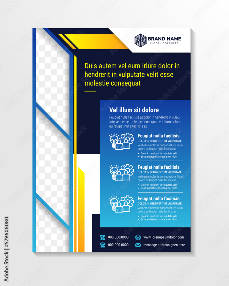 flyer template design with headline is custom dummy text. space of ...