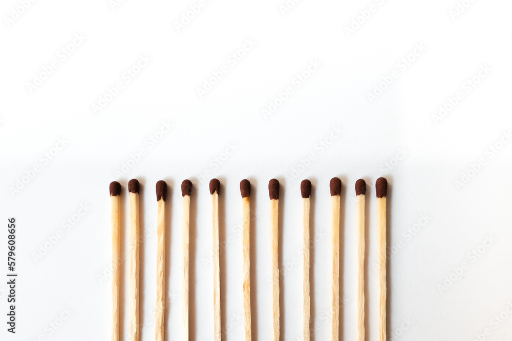 Wooden match or matchstick on white background. Wooden match or matchstick on white background.
