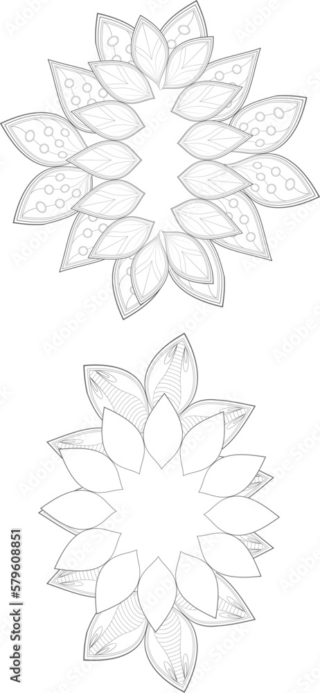 Coloring Books. Hand drawn flowers in zentangle style for t-shirt design or tattoo and coloring book Coloring Books. Hand drawn flowers in zentangle style for t-shirt design or tattoo and coloring book