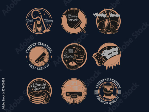 set vintage logo