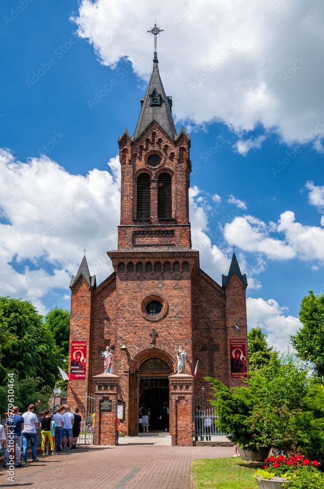 Neo-Gothic Church of St. Mary Magdalene. Kokanin, Greater Poland Voivodeship, Poland