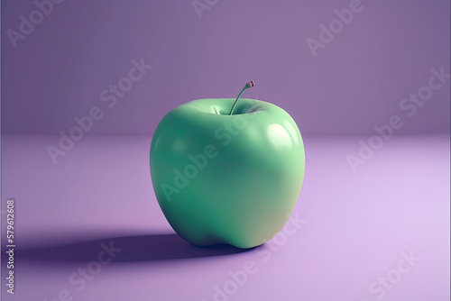 Apple in a Softly Colored, Centrally Composed Image
