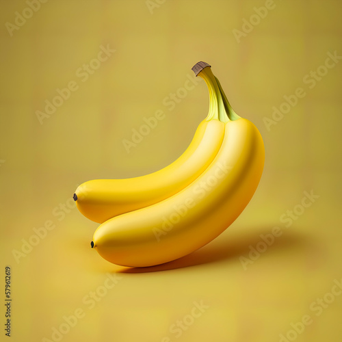 Banana in a Softly Colored, Centrally Composed Image