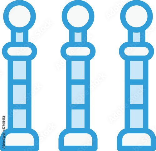 Bollards Vector Icon Design Illustration
