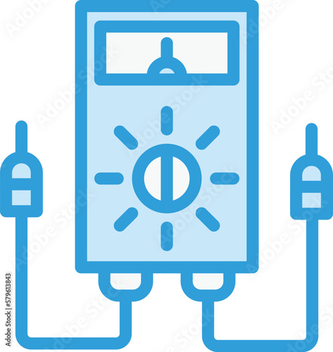 Voltmeter Vector Icon Design Illustration