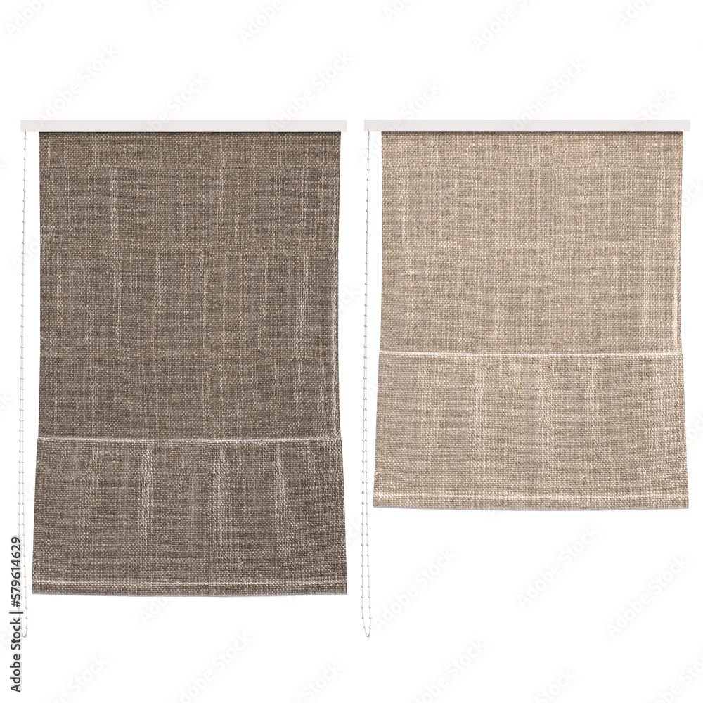 Fototapeta premium curtain isolated on white background, 3D illustration, cg render