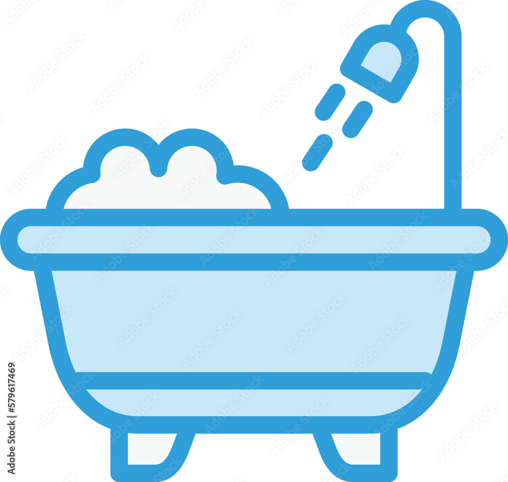 Bathtub Vector Icon Design Illustration