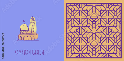 Ramadan Kareem. Islamic greeting card template Islamic Ornament