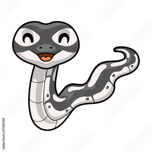 Cute axanthic ball python cartoon