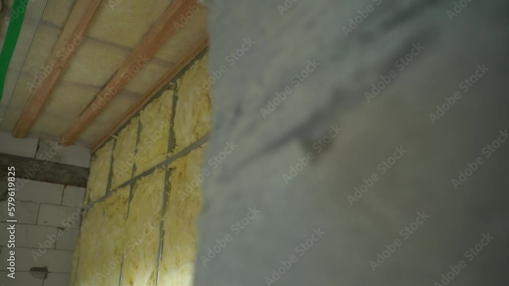 Partition Sheathing Interroom frame partition made of U profile along with plasterboard ...