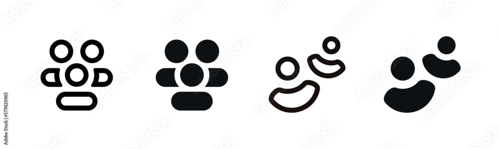 Set of community group icons, social public connection for business or company partnership symbol design collection vector Set of community group icons, social public connection for business or company partnership symbol design collection vector