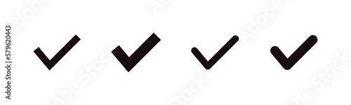 Set of check confirmation valid icon collection for approval vote and accepting agreement symbol illustration for app and web