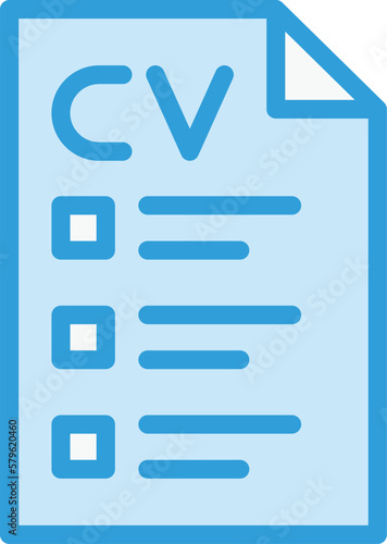 Cv Vector Icon Design Illustration © Graphixs Art