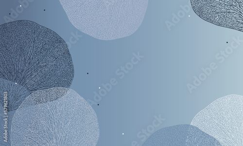 vector background with textures of blue and white petals