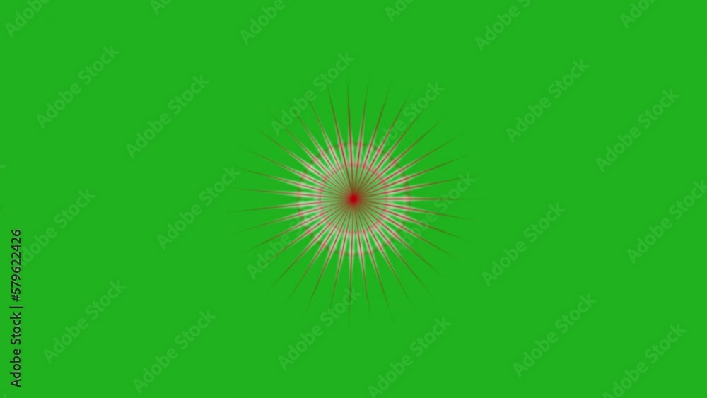 Blinking Star with multiple rays Moving around the star on green screen ...