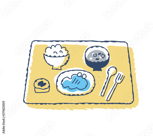 お膳に乗った定食