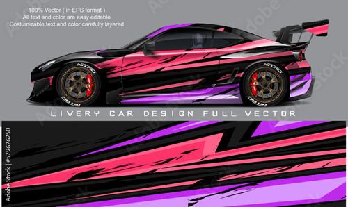 car livery graphic vector. abstract grunge background design for vehicle vinyl wrap and car branding