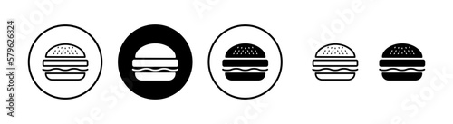 Burger icon vector illustration. burger sign and symbol. hamburger