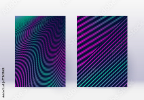 Cover design template set. Abstract lines modern b