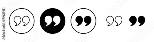 Quote icon vector illustration. Quotation mark sign and symbol