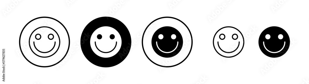 Fototapeta premium smile icon vector illustration. smile emoticon icon. feedback sign and symbol