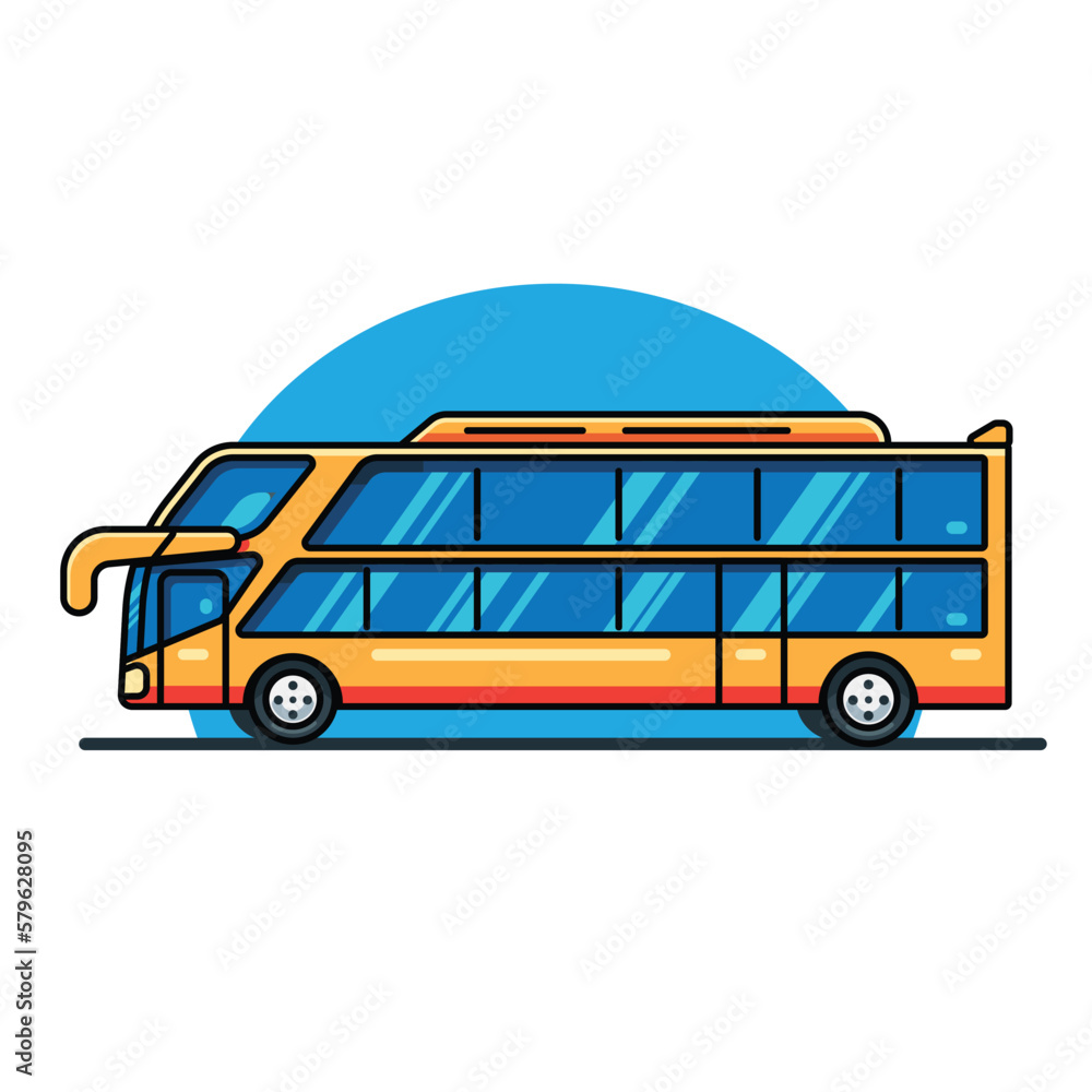 bus vector icon illustration cartoon