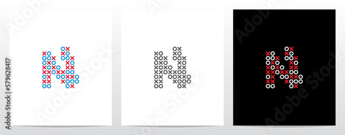 Tic Tac Toe Cross Circle Letter Logo Design N