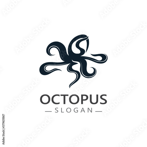 Octopus logo image design icon illustration animal vector