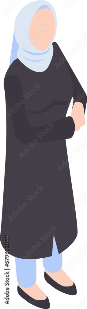 Isometric Ramdhan People Element Isometric Ramdhan People Element
