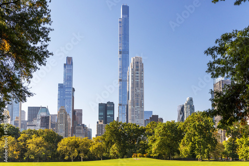 Manhattan skyscrapers and Central Park